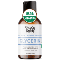 100% Organic Glycerin – USDA Certified - Perfect for DIY Beauty Products, Crafts, and Formulations – Derived From Coconut – Skin and Hair Moisturizer for Deep Hydration – 4 Fl Oz
