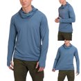 thumbnail image 6 of Qingpeng Men's Hooded Sun Protection Cotton T Shirts Long Sleeve Shirts, 6 of 8
