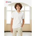 thumbnail image 5 of PatPat Boys Polo Shirts Short Sleeve Collared Button Placket School Tops13-14Y, 5 of 7
