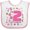 White and Pink, variant on Inktastic I'm Two, Let's Party 2nd Birthday Girls Baby Bib