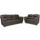 thumbnail image 2 of Sala de Piel Genuina Sofá y Love Seat ConfortoPiel  Toscana Chocolate, 2 of 9