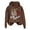 Brown, variant on TGPMGRZ Unisex Christmas Hoodie for Couples Xmas Holiday Hoodie Pullover Tops Athleisure Clothing, Size S-XXL