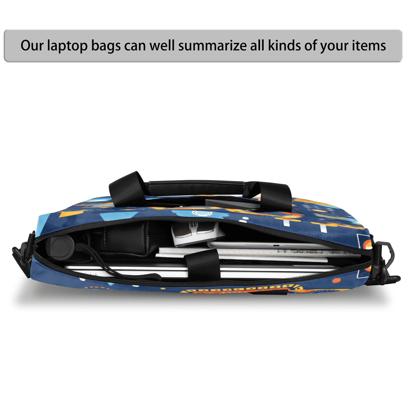 Herdesigns Construction Truck Laptop Bag for Women Men, Computer Case Briefcase Messenger Bags, 15-15.6 inch Laptop Sleeve Shoulder Bag
