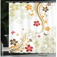 thumbnail image 4 of Ambesonne Floral Shower Curtain, Swirling Florets Botany, 69"Wx84"L, Multicolor, 4 of 5