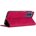 thumbnail image 4 of For Motorola Moto G Play 2024 Wallet Premium PU Vegan Leather ID Card Money Holder with Magnetic Closure - Hot Pink, 4 of 4