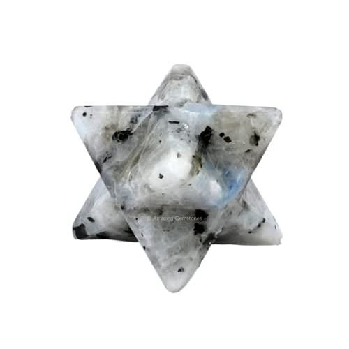 Rainbow Moonstone Crystal Merkaba Star (0.75" Inches)