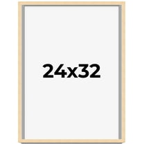 24x32 Frame Beige Real Wood Picture Frame Width 0.75 inches | Interior Frame Depth 0.5 inches |
