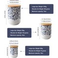 thumbnail image 4 of Canisters Sets for Kitchen - Ceramic Kitchen Containers for Countertop with Airtight Wood Lids - Flour and Sugar Containers for Coffee Tea Spice Beans Cookie Jars - Blue Set of 3, 4 of 7