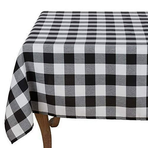 Fennco Styles Buffalo Plaid Collection Classic Checked Cotton Blend Table Linens, Varity Colors Table Cover for Banquets, Christmas, Special Events and Home Décor