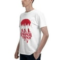 thumbnail image 4 of Stranger Things Group Shot Bike Ride Upside Down Silhouette Men's Basic Short Sleeve T-Shirt White Medium, 4 of 5