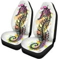 thumbnail image 2 of KXMDXA Set of 2 Car Seat Covers Seahorse of Abstract Ornamental Sea Horse Aquatic Tribal Universal Auto Front Seats Protector Fits for Car,SUV Sedan,Truck, 2 of 5
