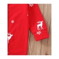 thumbnail image 6 of Baby Boys Girls Christmas Jumpsuit Long Sleeve Crew Neck Elk Print Romper for Casual Daily, 6 of 9