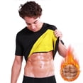 thumbnail image 1 of Camisa más delgada Hombres Workout Sauna Suit Neoprene Short Sleeve Sweat Shirt Body Shaper Training Weight Loss Shirt, 1 of 7