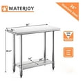 thumbnail image 3 of 36" x 24" Stainless Steel Table with Adjustable Shelf for Prep & Workstations Heavy Duty worktables, 3 of 8