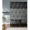 thumbnail image 3 of WARM HOME DESIGNS 84 Inch Black Gothic Vintage Shower Curtain with Black Valance. SH Black- Black 84, 3 of 5