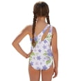 thumbnail image 2 of POLERO Girls' Capybara & Lilac Floral One-Piece Swimsuit with Mesh Cover Up - Cute Quick-Dry Swimwear for Teens 7-18 Years, 2 of 10