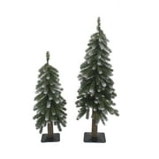 Kurt S. Adler Unlit Alpine, 2 Piece Set Tree, 24-36-Inches, Green