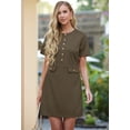 thumbnail image 2 of Vestido GRECERELLE para mujer, manga corta, cuello redondo, 2 of 5