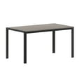 thumbnail image 2 of BizChair Commercial Grade Outdoor Dining Table 55" x 31" with Faux Teak Poly Slats and Metal Frame, Gray/Gray, 2 of 12