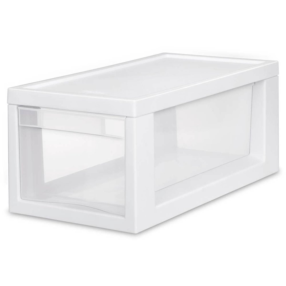 Sterilite Narrow Modular Drawers White (Available in Case of 6 or