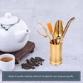 thumbnail image 2 of FUEENIRVA 5Pcs Premium Tea Preparing Tools Golden Tea Cup Cylinder Set for Household Use, 2 of 6