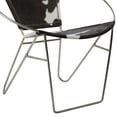 thumbnail image 6 of DecMode Leather Lounge Chair with Silver Frame, Black, Set of 2, 6 of 8