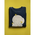 thumbnail image 3 of Image Conscious Elephant With Birds Sweatshirt Women -Jay Fleck Designs, Female Large, 3 of 4