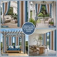 thumbnail image 5 of Blue Brown Outdoor Curtains for Patio Waterproof,Windproof Privacy Curtains with Weighted Bottom,Farmhouse Wood Grain Vintage Vertical Striped Outside Drapes for Picnic Garage Yard 54"x84" 2 Panel, 5 of 8