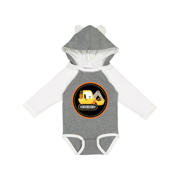 Inktastic Construction Digger Truck Boys Long Sleeve Baby Bodysuit