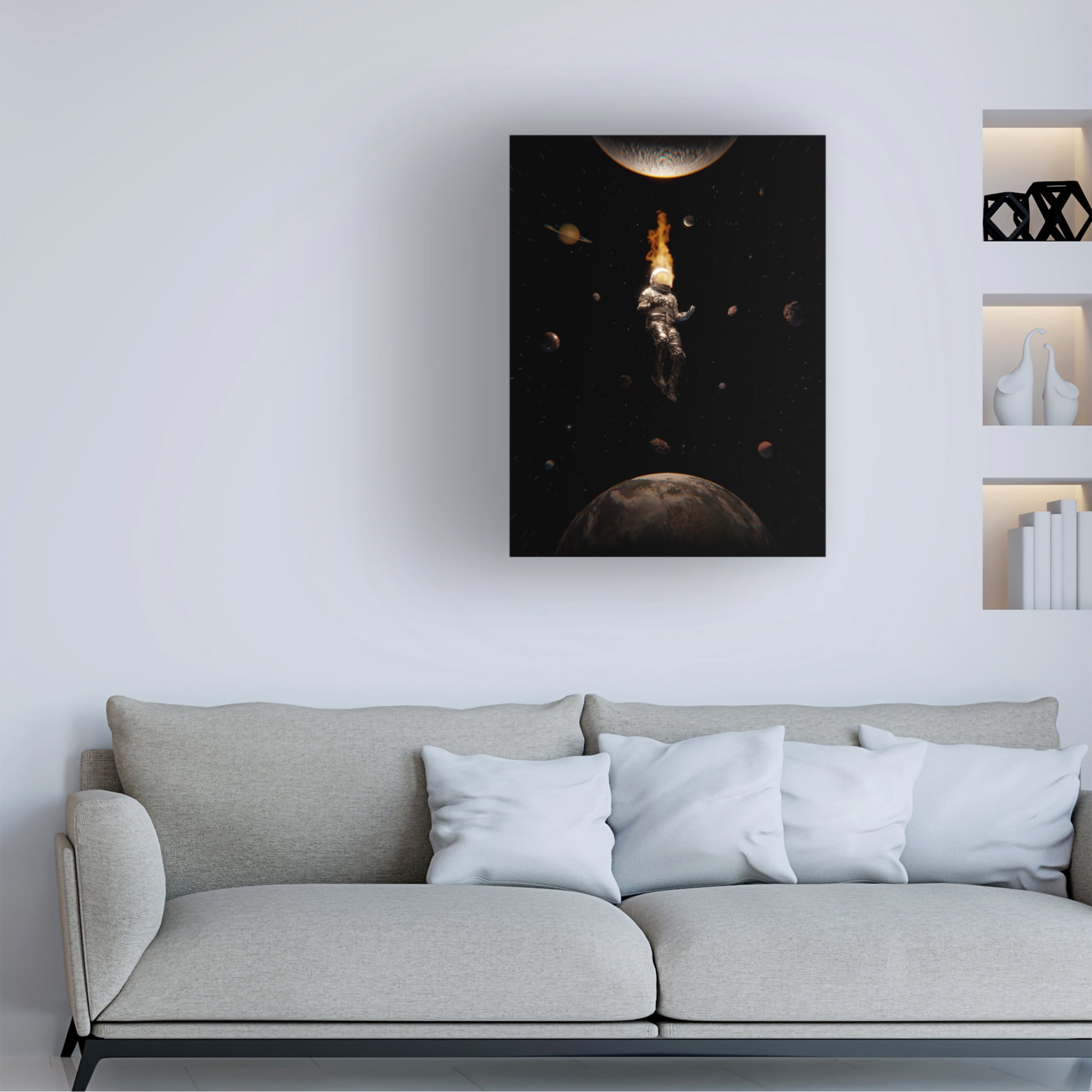 Canvas Wall Art - Francis Minoza 'Mindful' Wall Art for Living Room, Bedroom, or Office D?cor by Trademark Fine Art - 18 x 24 Inches
