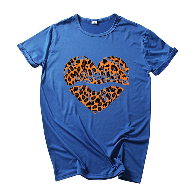 EQWLJWE T-shirts à Manches Courtes Imprimés, T-Shirt Graphique Col Rond d'Été pour Femmes, Blouse, Hauts, Offres