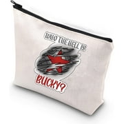 Who The Hell Is Bucky Zipper Pouch Makeup Bag For Bucky Fandom Girls