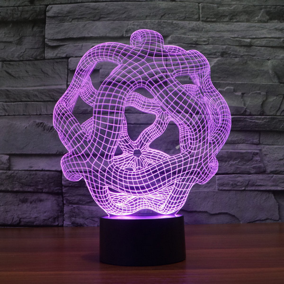 3D illusion Visual Night Light 7 Colors Change LED Table Desk Lamp Bedroom Decor