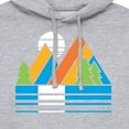 thumbnail image 3 of Instant Message - Retro Mountains Sunset - Men's Pullover Hooded Fleece Sweatshirt, 3 of 6