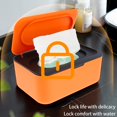 thumbnail image 3 of Wet Wipes Dispenser Multifunctional Wet Tissue Box with Dustproof Cover Refillable Wipe Container Keeps Wipes Fresh for Home Bedroom Nursery Room Car Office Bathroom, 3 of 9