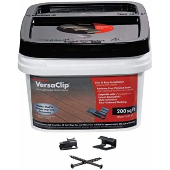 FASTENMASTER FMVC-200 VersaClip 360-Count Black Self-Drilling Clip Deck Hidden F