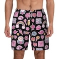 thumbnail image 2 of Picia Elements pattern Mens Swim Trunks with Compression Liner Stretch Beach Shorts Quick Dry with Zipper Pockets No-Chafing Board Shorts-Small, 2 of 9
