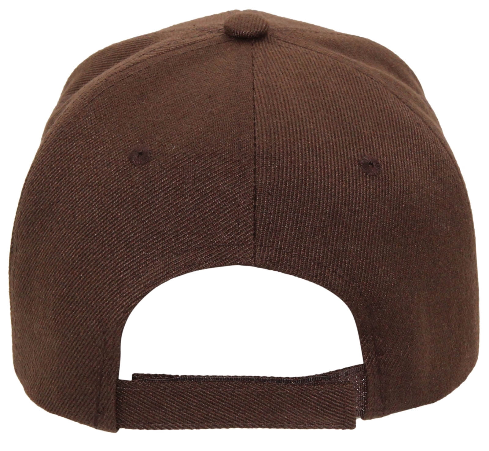 Dark Brown Velcro Closure Adult Unisex Baseball Cap