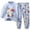 f#36Light Blue122, variant on HAYIMI Boys Girls Pajamas Comfort Kids Cartoon Toddler Children Sleepwear O-Neck Long Sleeve T-Shirts Pants Homewear, 3-4 Years