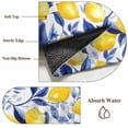 thumbnail image 6 of Summer Lemon Runner Rug 2.7x5 FT, Non Slip Entryway Carpet, Watercolor Yellow Blue Garden Floral Washable Soft Floor Carpet Entrance Mat Non-Shedding Throw Rug for Hallway Laundry Room Bedside, 6 of 9