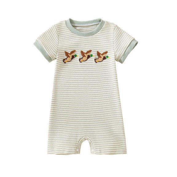 Mnyotv Baby Boys Summer Clothes Breathable Short Sleeve Bodysuits Cute Outfits for Infants Size 12-18 Months