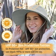 thumbnail image 4 of Solaris Women’s Sun Hats Neck Flap Large Brim UPF 50+ Foldable Summer Caps w/Extra Replaceable Ribbon, 4 of 7
