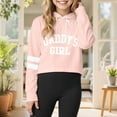 thumbnail image 2 of Ccpelsie Girls Letter Print Long Sleeve Drop Shoulder Sweatshirt Toddler Kids Pullover Hoodies Top(Pink,10-11 Y), 2 of 6