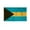 Bahamas 3x5 ft Nylon Flag, variant on AGAS Bahamas Stick Flag 12x18 inch mounted onto 24 inch Wood Pole - Printed Single Sided on Polyester - Stitched Edges - Mini Bahamas Flag - Bahamas National Flag BS Flag