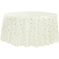 thumbnail image 1 of 1 Pc, Sequin Embroidery Taffeta 132" Round Tablecloth - Ivory(Machine Washable) For Home & Events Decor, 1 of 1