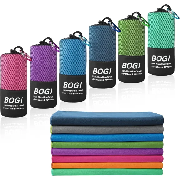 Bogi Microfiber Travel Sports Towel-Quick Dry Towel, Soft Lightweight Microfiber