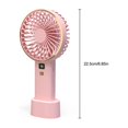 thumbnail image 4 of Inteprter Ventilador de mano Portátil Ajustable Escritorio Refrigeración Digital Sin escobillas Silencioso Inalámbrico Interior Deportes al aire libre Electrodomésticos Rosado Inteprter HA063596-03, 4 of 6