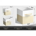 thumbnail image 6 of Sorbus 6-Pack Foldable Storage Bins – 11" Fabric Organizer Cubes for Closet, Shelves & Cubbies, Beige/White, 6 of 6