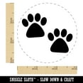 thumbnail image 2 of Paw Prints Pair Dog Cat Self-Inking Rubber Stamp Ink Stamper - Sky Blue Ink - Small 3/4 Inch, 2 of 7