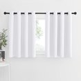 thumbnail image 1 of ZMLEVE Short Window Curtains for Loft - Grommet Top Design Curtains for Cafe & Dining Room Decoration (Pure White, Two Panels, 52W by 36L + 1.2 Inches Header), 1 of 7